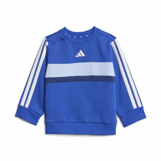 Adidas Екип Невръстни Деца Tiberio 3-Stripes Colorblock Fleece Track Suit Infants Blue Детски спортни екипи