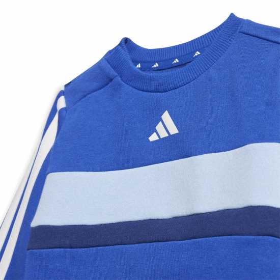 Adidas Екип Невръстни Деца Tiberio 3-Stripes Colorblock Fleece Track Suit Infants Blue Детски спортни екипи