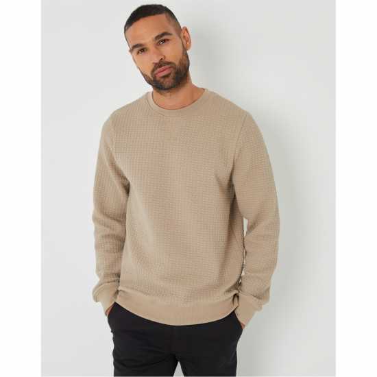 Threadbare Men's Crew Sweatshirt Камък Threadbare Men's Crew Sweatshirt Камък