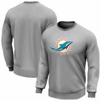 Nfl Мъжка Блуза Обло Деколте Logo Crew Sweatshirt Mens Dolphins Мъжки полар