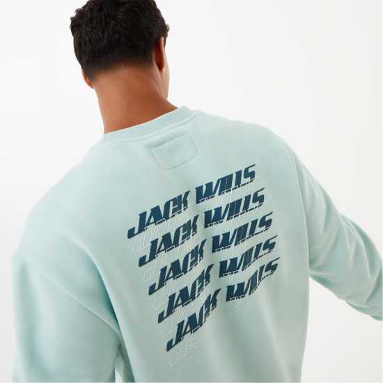 Jack Wills Stacked Graphic Sweater  Мъжко облекло за едри хора