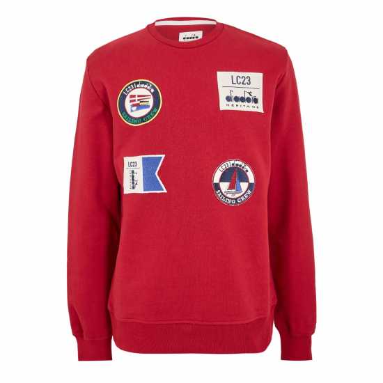 Diadora Sailing Patch Sweatshirt Lc23 Ro Mens Diadora Sailing Patch Sweatshirt Lc23 Ro Mens