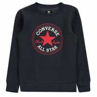 Sale Converse Chuck Crew Sweatshirt Junior Boys Obsidian Детски горнища и пуловери