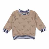 Lilly And Sid Dinosaur Print Crew Sweatshirt  