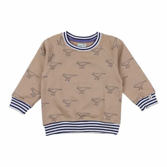 Lilly And Sid Dinosaur Print Crew Sweatshirt Lilly And Sid Dinosaur Print Crew Sweatshirt