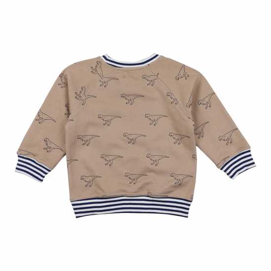 Lilly And Sid Dinosaur Print Crew Sweatshirt Lilly And Sid Dinosaur Print Crew Sweatshirt