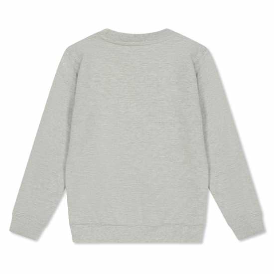 Awd Unisex Kids' Cotton Long Sleeve Crew Sweatshirt Сиво пухкаво Awd Unisex Kids' Cotton Long Sleeve Crew Sweatshirt Сиво пухкаво