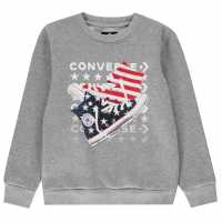 Usc Converse Canna Crew Sweatshirt Junior Boys Dark Grey Детски горнища и пуловери