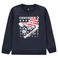 Usc Converse Canna Crew Sweatshirt Junior Boys Obsidian Детски горнища и пуловери