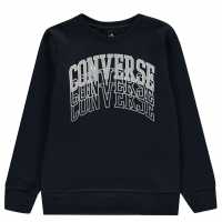 Sale Converse College Crew Sweatshirt Junior Boys Obsidian Детски горнища и пуловери