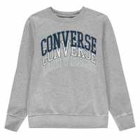 Sale Converse College Crew Sweatshirt Junior Boys Lunar Rock Детски горнища и пуловери