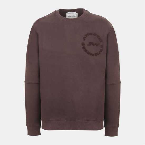Jack Wills Boucle Crewneck Sn54 Black Coffee 