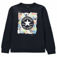 Sale Converse Chuck Sweater Junior Boys Obsidian Детски горнища и пуловери
