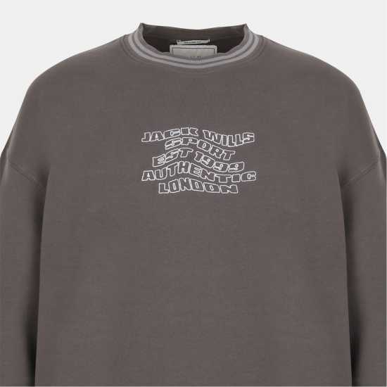 Jack Wills Tipped Graphiccrw Sn54 Slate 