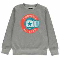 Sale Converse Crew Neck Junior Boys Dark Grey Детски горнища и пуловери