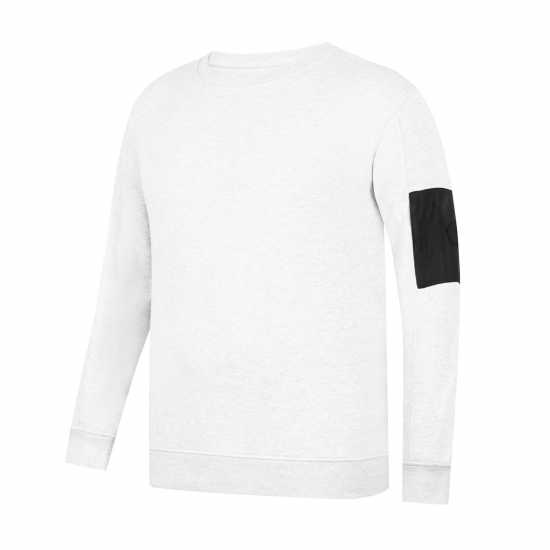 Firetrap Мъжка Блуза Полар Pocket Crew Fleece Sweater Mens Grey Marl Мъжко облекло за едри хора