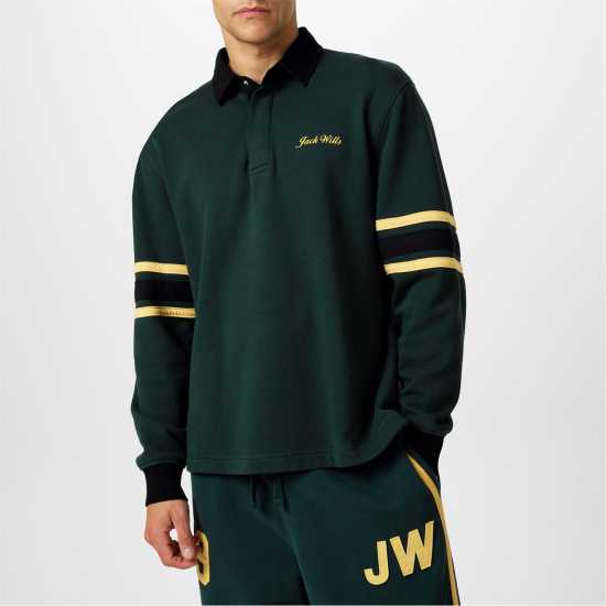Jack Wills Jw Stripe Rugby Sweatshirt Винограден 