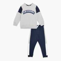 Boys Awesome Grey Marl Crew And Jogger Set