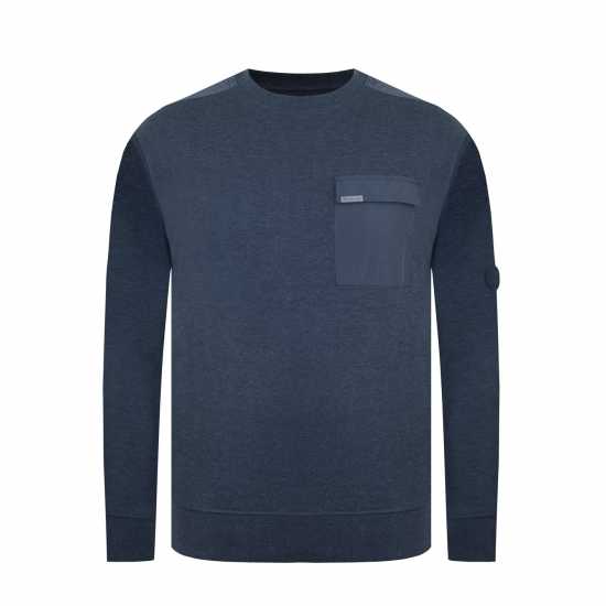 Firetrap Men's Hybrid Sweatshirt Тъмно сиво марл 