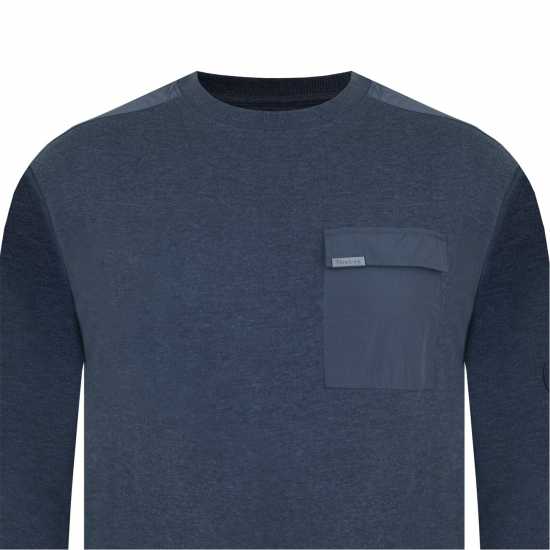 Firetrap Men's Hybrid Sweatshirt Тъмно сиво марл 