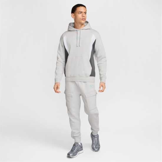 Nike Nsw Sw Air Po Hoody Flc Bb Сиво/Сиво/Бяло 