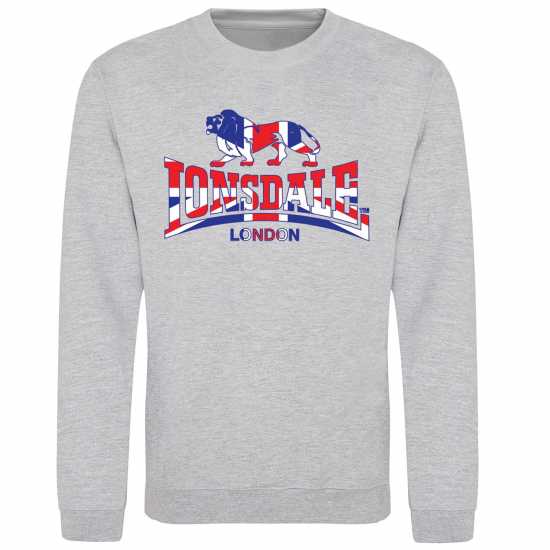 Lonsdale Printed Logo Sweat Grey 1 