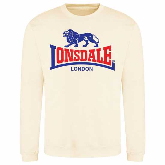 Lonsdale Printed Logo Sweat Vanilla 2 Lonsdale Printed Logo Sweat Vanilla 2