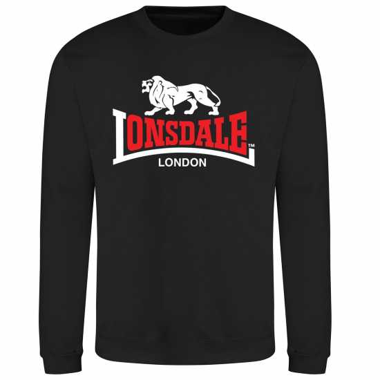 Lonsdale Printed Logo Sweat Black 2 