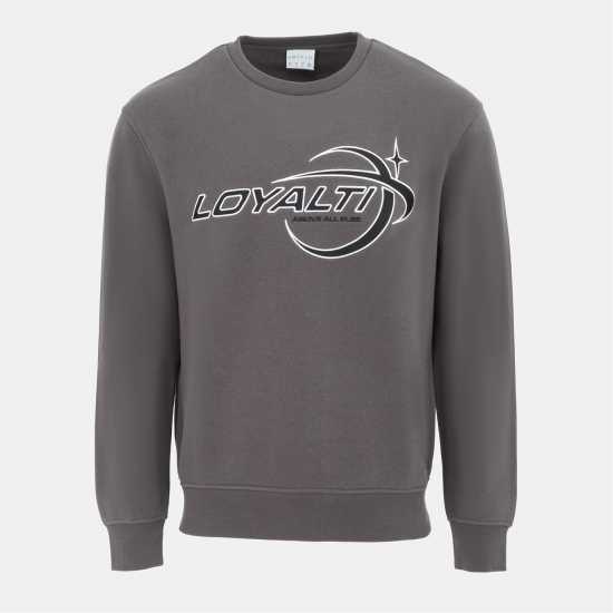 Loyalti Galaxy Crewneck Sweatshirt Men Carbon Мъжки горнища на анцуг