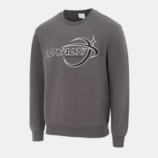 Loyalti Galaxy Crewneck Sweatshirt Men Carbon Мъжки горнища на анцуг