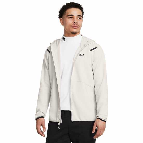 Under Armour Unstoppable Fleece Full-Zip Hoodie Сума Бяло/Черно Under Armour Unstoppable Fleece Full-Zip Hoodie Сума Бяло/Черно