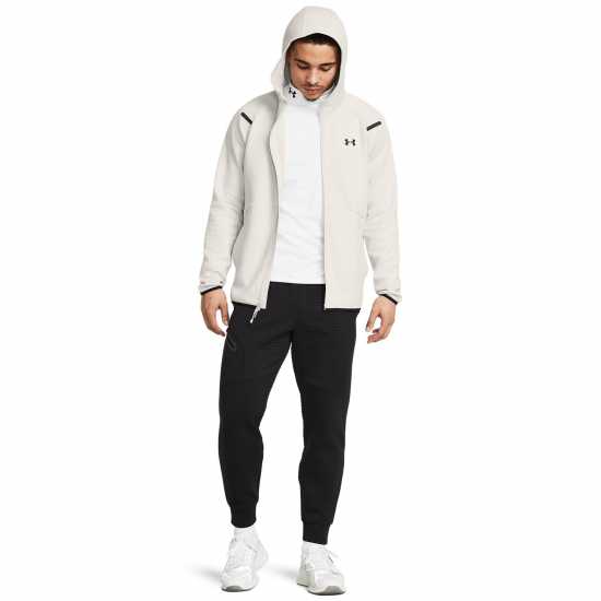 Under Armour Unstoppable Fleece Full-Zip Hoodie Сума Бяло/Черно Under Armour Unstoppable Fleece Full-Zip Hoodie Сума Бяло/Черно