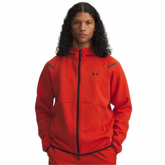 Under Armour Unstoppable Fleece Full-Zip Hoodie Излишък Оранжев Under Armour Unstoppable Fleece Full-Zip Hoodie Излишък Оранжев