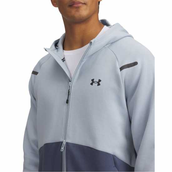 Under Armour Unstoppable Fleece Full-Zip Hoodie Синьо/Сиво/Черно Under Armour Unstoppable Fleece Full-Zip Hoodie Синьо/Сиво/Черно