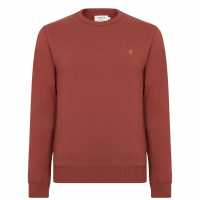 Мъжки горнища на анцуг Farah Tim Crew Sweatshirt Dark Teak Farah Tim Crew Sweatshirt Dark Teak Мъжки горнища на анцуг
