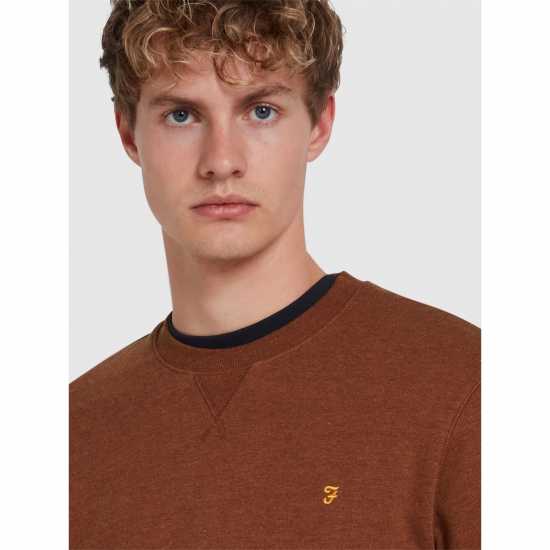 Farah Tim Crew Sweatshirt Dark Teak Мъжки горнища на анцуг