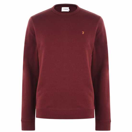 Мъжки горнища на анцуг Farah Tim Crew Sweatshirt Farah Red Farah Tim Crew Sweatshirt Farah Red Мъжки горнища на анцуг