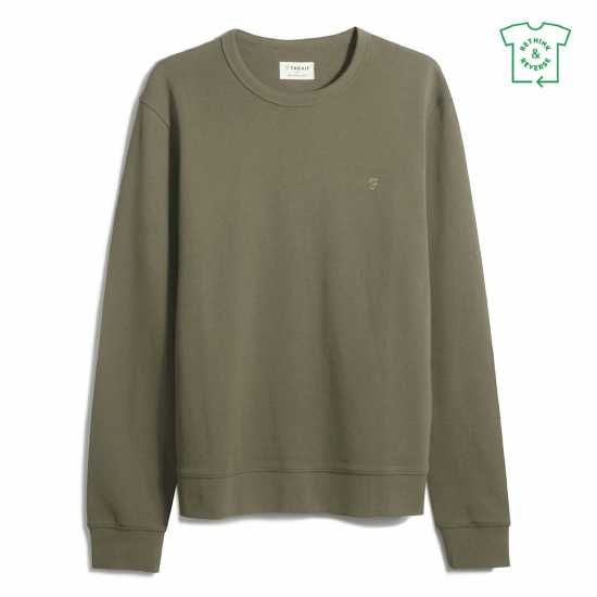 Farah Tim Crew Sweatshirt Винтажно зелено Мъжки горнища на анцуг