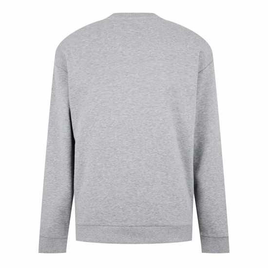 Hugo Boss Мъжки Пуловер Обло Деколте Hugo Niero Crew Sweater Mens Сив меланж 029 Мъжки горнища на анцуг