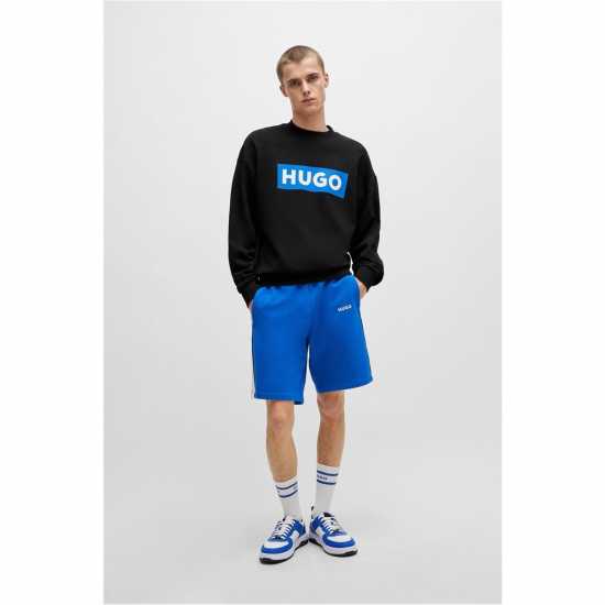 Hugo Boss Мъжки Пуловер Обло Деколте Hugo Niero Crew Sweater Mens Черно 001 Мъжки горнища на анцуг