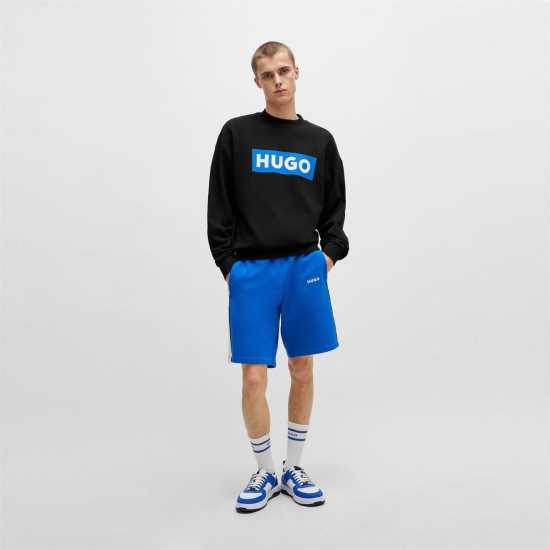 Hugo Boss Мъжки Пуловер Обло Деколте Hugo Niero Crew Sweater Mens Черно 001 Мъжки горнища на анцуг
