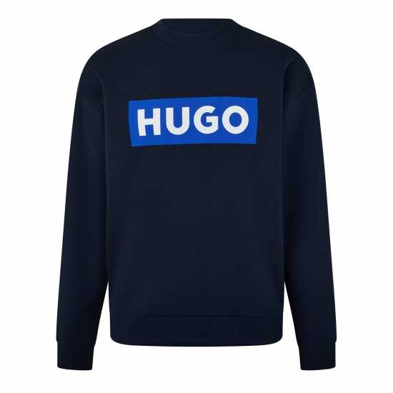 Hugo Boss Мъжки Пуловер Обло Деколте Hugo Niero Crew Sweater Mens Нави 405 Мъжки горнища на анцуг