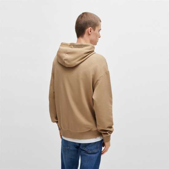 Hugo Boss Hugo Logo Label Hoodie Среден бежов 
