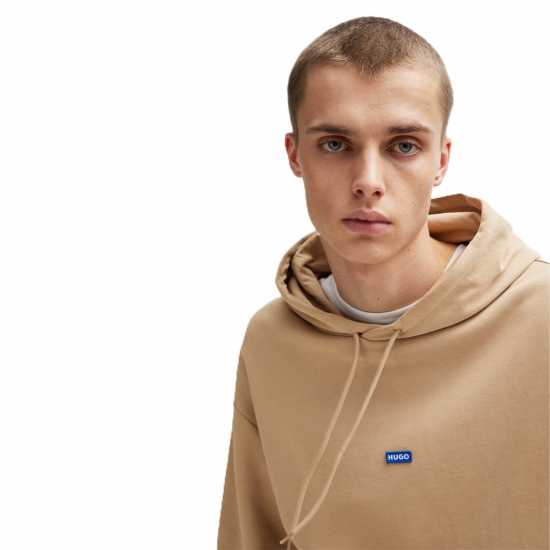 Hugo Boss Hugo Logo Label Hoodie Среден бежов 