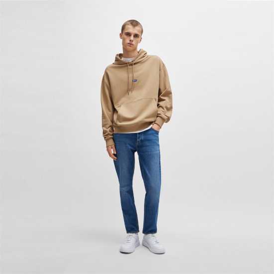 Hugo Boss Hugo Logo Label Hoodie Среден бежов 