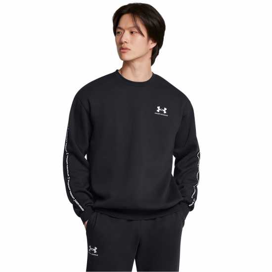 Under Armour Icon Fleece Taping Sweatshirt Черно Under Armour Icon Fleece Taping Sweatshirt Черно