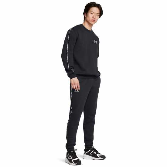 Under Armour Icon Fleece Taping Sweatshirt Черно Under Armour Icon Fleece Taping Sweatshirt Черно
