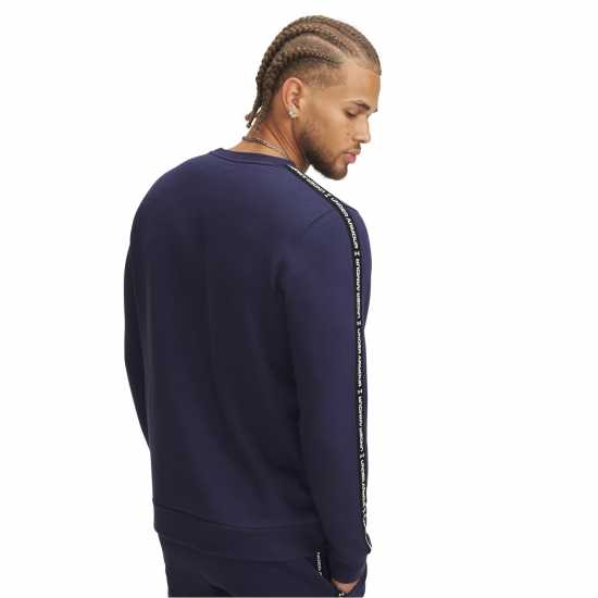Under Armour Icon Fleece Taping Sweatshirt Морско синьо/Бяло Under Armour Icon Fleece Taping Sweatshirt Морско синьо/Бяло