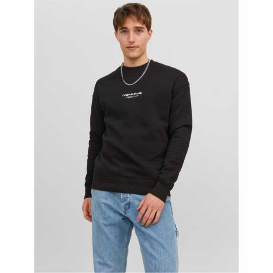 Jack And Jones Jorvester Crew Sweatshirt Черно Мъжки горнища на анцуг