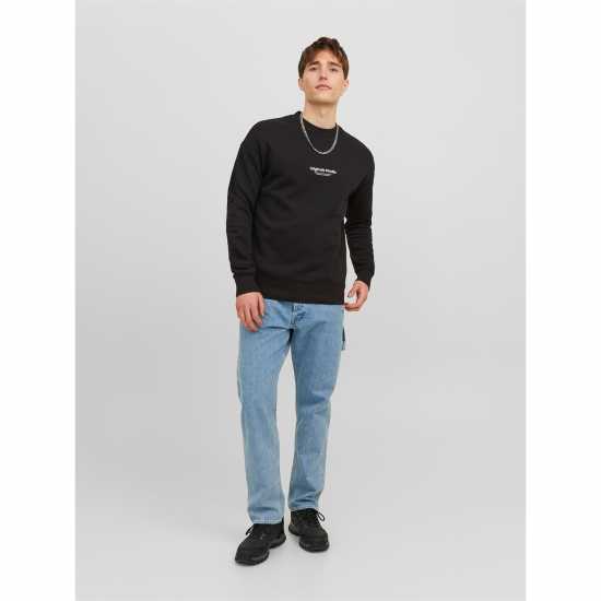 Jack And Jones Jorvester Crew Sweatshirt Черно Мъжки горнища на анцуг